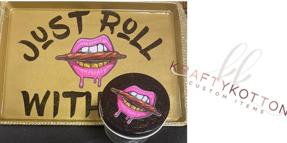 Custom Rolling Tray set