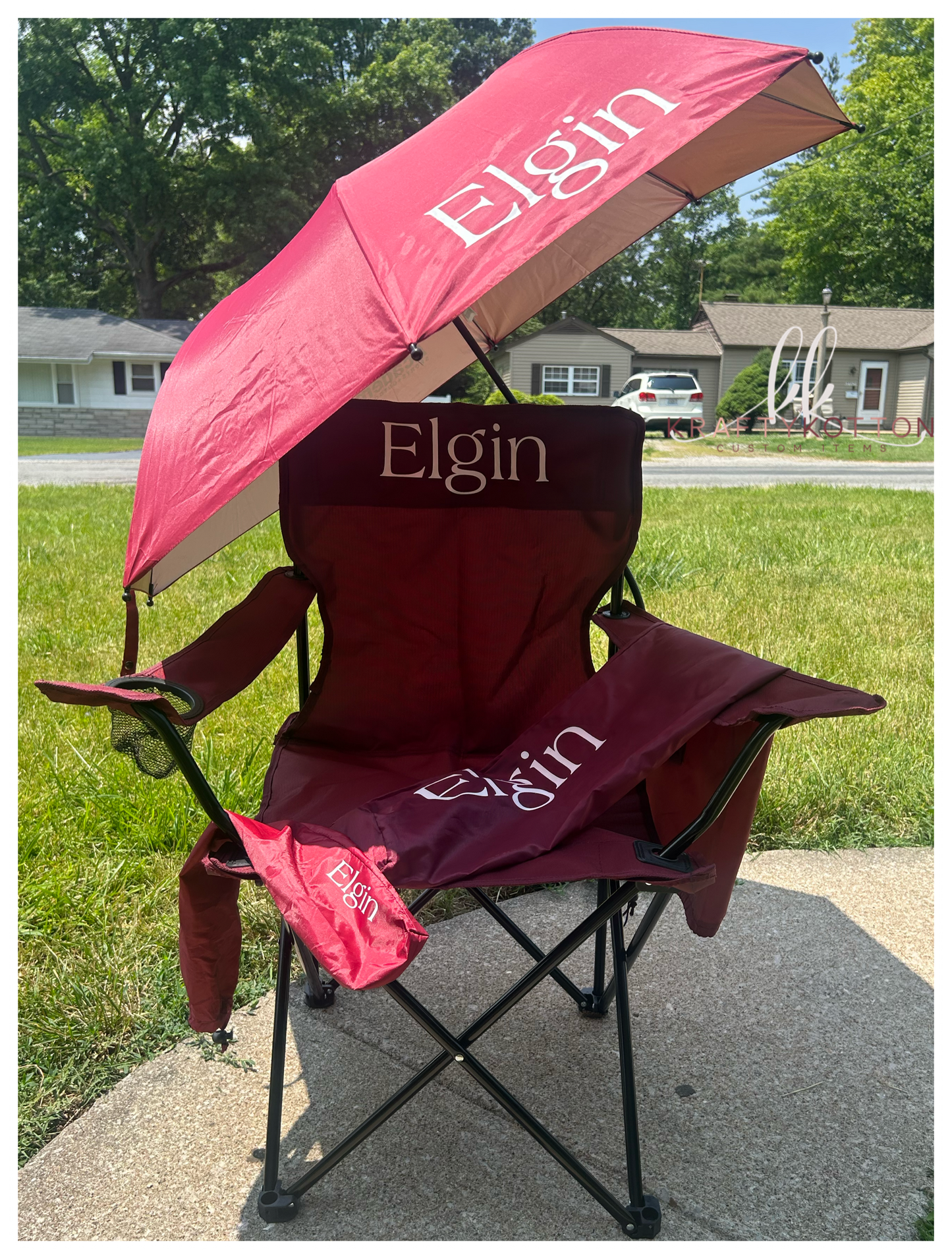 Lawn Chair & Umbrella